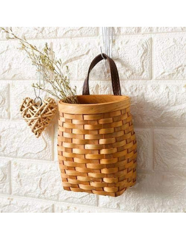 Cesta de Mimbre Colgante Koolouispoper 31.75x24.13cm Rústica