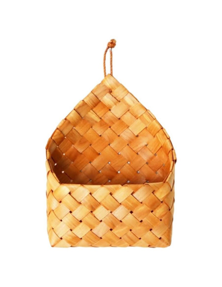 Cesta de Almacenamiento Tejida Colgante Alipis 28x20cm Chocolate