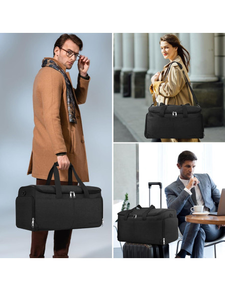 Bolsa de Ropa Duffle SOLOSAIC 2 en 1 Negra para Viaje