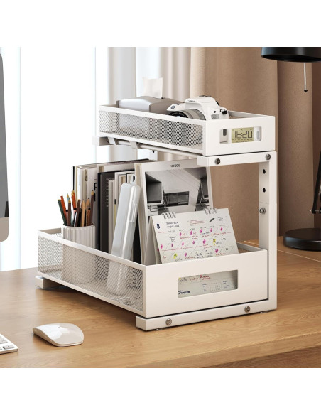 Organizador Bajo Fregadero Biboraya 2 Niveles Ajustable Blanco Organizador Bajo Fregadero Biboraya 2 Niveles Ajustable Blanco