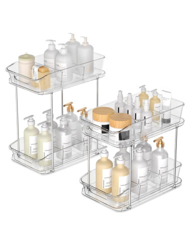 Organizador Extraíble 2 Niveles Incostar para Baño y Cocina