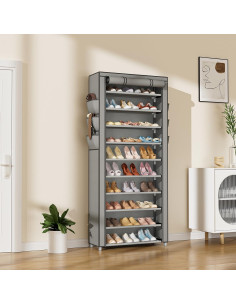 Organizador de Zapatos Vertical VTRIN 10 Niveles Gris 2