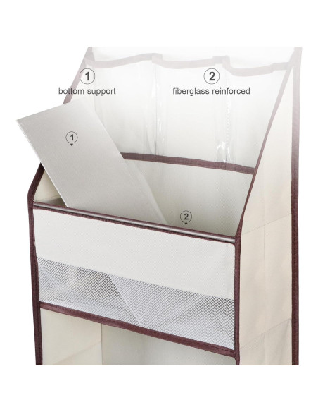 Organizador Colgante para Puerta Univivi 6 Capas Beige PVC