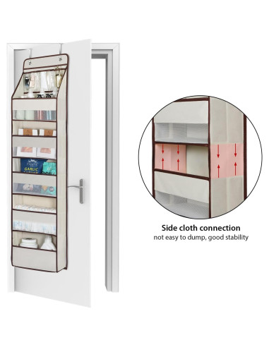 Organizador Colgante para Puerta Univivi 6 Capas Beige PVC