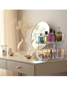 Organizador de Cajón 2 Niveles Simple Houseware Transparente 2