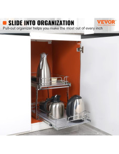 Estante Extraíble VEVOR 2 Niveles 35.6 cm x 53.3 cm 2
