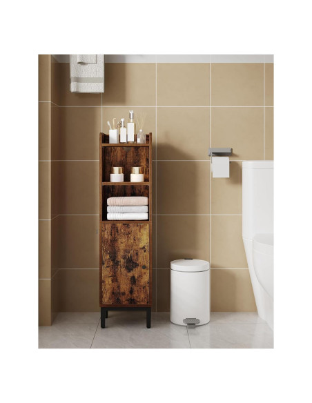 Armario de Almacenamiento para Baño Hzuaneri 20x25x90cm Marrón Rústico