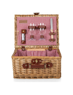 Cesta de Picnic Clásica de Vino y Queso PICNIC TIME 36.8x27.9cm