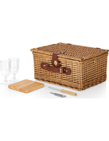 Cesta de Picnic Clásica de Vino y Queso PICNIC TIME 36.8x27.9cm