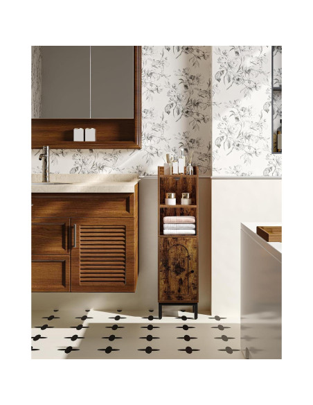 Armario de Almacenamiento para Baño Hzuaneri 20x25x90cm Marrón Rústico