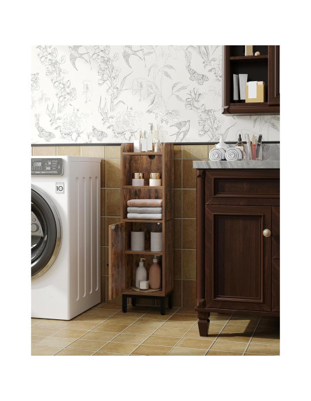 Armario de Almacenamiento para Baño Hzuaneri 20x25x90cm Marrón Rústico