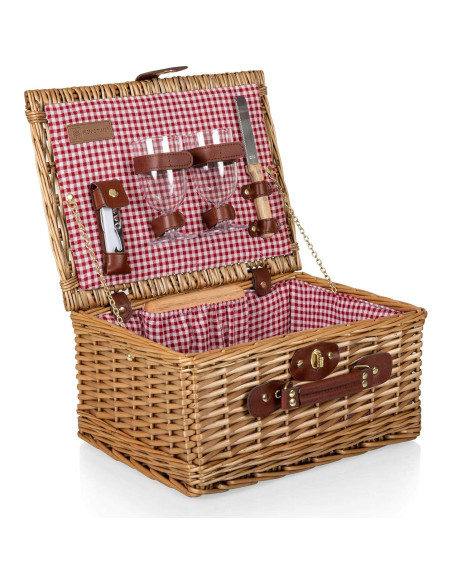 Cesta de Picnic Clásica de Vino y Queso PICNIC TIME 36.8x27.9cm