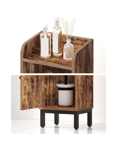 Armario de Almacenamiento para Baño Hzuaneri 20x25x90cm Marrón Rústico