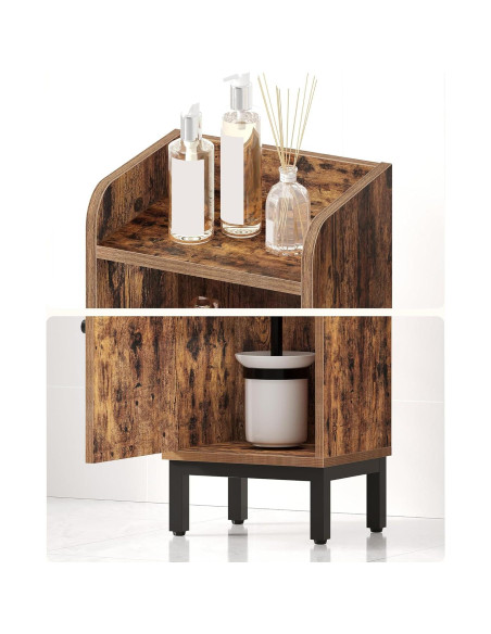 Armario de Almacenamiento para Baño Hzuaneri 20x25x90cm Marrón Rústico