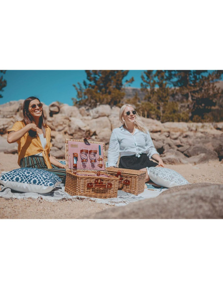 Cesta de Picnic Clásica de Vino y Queso PICNIC TIME 36.8x27.9cm