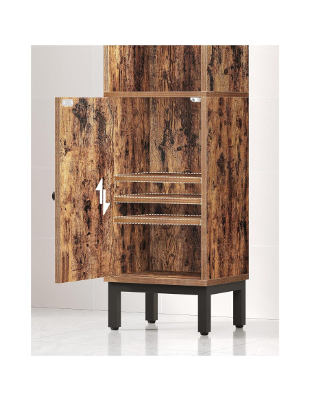 Armario de Almacenamiento para Baño Hzuaneri 20x25x90cm Marrón Rústico