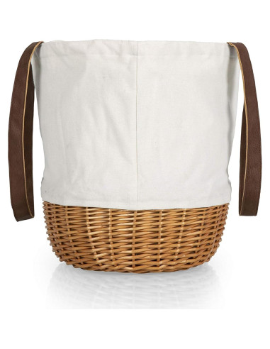 Cesta de Playa y Picnic Coronado PICNIC TIME Lona Beige 36x29x34cm