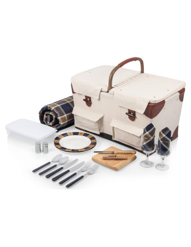 Cesta de Picnic Deluxe Pioneer PICNIC TIME con Manta 51x31.75 cm
