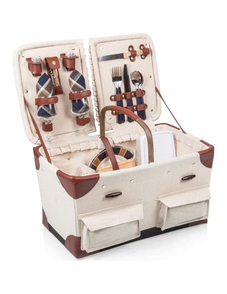 Cesta de Picnic Deluxe Pioneer PICNIC TIME con Manta 51x31.75 cm Cesta de Picnic Deluxe Pioneer PICNIC TIME con Manta 51x31.75 cm
