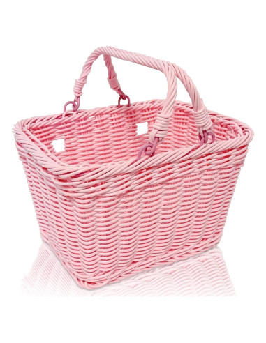 Cesta de Picnic de Mimbre Aikolesa Rosa 21x16x16 cm