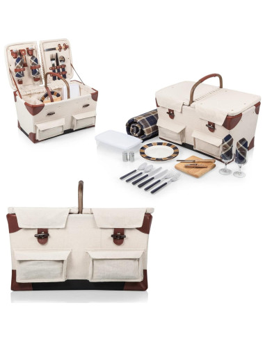 Cesta de Picnic Deluxe Pioneer PICNIC TIME con Manta 51x31.75 cm