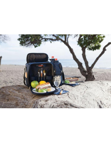 Cesta de Picnic Malibu Cooler PICNIC TIME para 2, Azul Marino