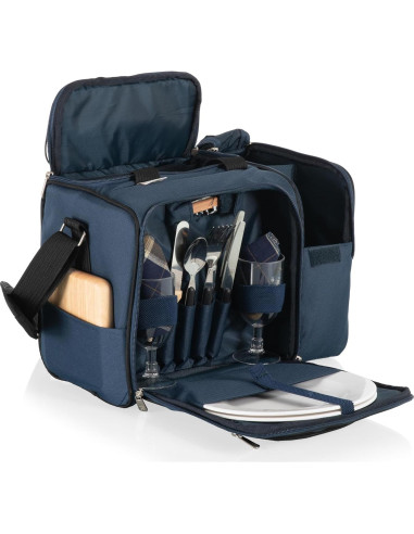 Cesta de Picnic Malibu Cooler PICNIC TIME para 2, Azul Marino