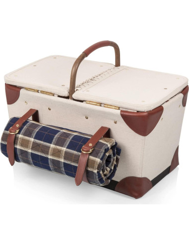 Cesta de Picnic Deluxe Pioneer PICNIC TIME con Manta 51x31.75 cm