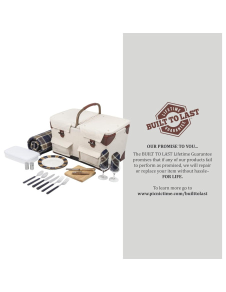 Cesta de Picnic Deluxe Pioneer PICNIC TIME con Manta 51x31.75 cm Cesta de Picnic Deluxe Pioneer PICNIC TIME con Manta 51x31.75 cm
