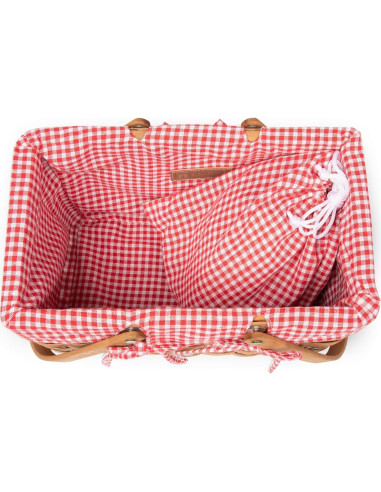 Cesta de Picnic Piccola PICNIC TIME con Utensilios y Tapa