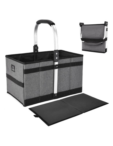 Cesta Plegable ALLCAMP 27L Gris - Compacta y Multiuso