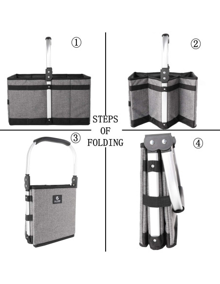 Cesta Plegable ALLCAMP 27L Gris - Compacta y Multiuso