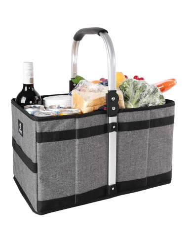 Cesta Plegable ALLCAMP 27L Gris - Compacta y Multiuso