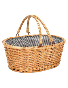Cesta de Picnic de Mimbre TwentyNext Gris 40.89x35.05cm