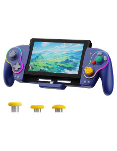 Controlador Joycon Retro Morado DongBlitz para Nintendo Switch