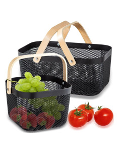 Cestas de Picnic de Plástico Nexboraque - 2 Tamaños, Negro