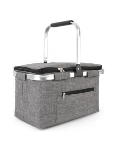 Canasta de Picnic Aislada MEKOTRIN 45x26x25 cm Gris