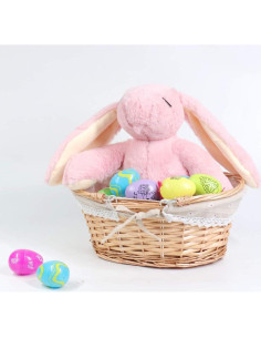 Cesta de Mimbre MEIEM Ovalada Natural para Picnic y Almacenamiento 2