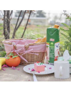 Cesta de Mimbre YRLSOTGE Rosa 30x22x13 cm con Forro Extraíble 2