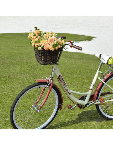 Cesta de Bicicleta GRANNY SAYS de Mimbre Desmontable 34x24x18 cm
