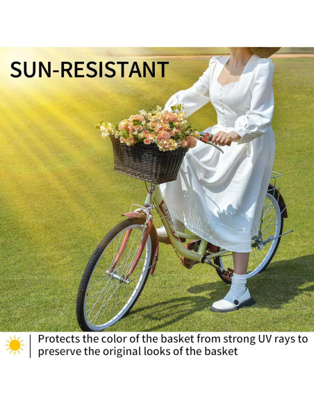 Cesta de Bicicleta GRANNY SAYS de Mimbre Desmontable 34x24x18 cm