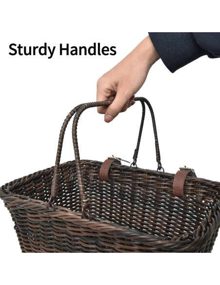 Cesta de Bicicleta GRANNY SAYS de Mimbre Desmontable 34x24x18 cm