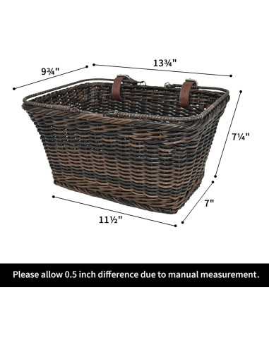 Cesta de Bicicleta GRANNY SAYS de Mimbre Desmontable 34x24x18 cm