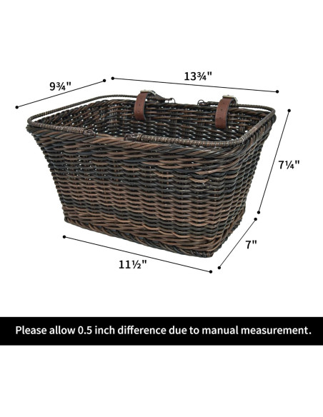 Cesta de Bicicleta GRANNY SAYS de Mimbre Desmontable 34x24x18 cm