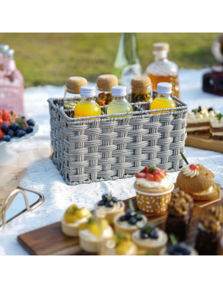 Caddy de Utensilios GRANNY SAYS - Canasta de Mimbre 4 Compartimentos