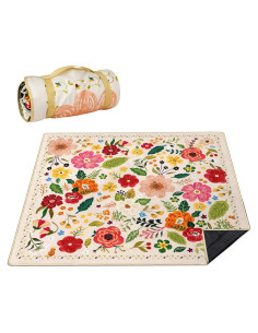Mantel de Picnic Impermeable QDJGSDDGM 2.03m x 2.03m Floral