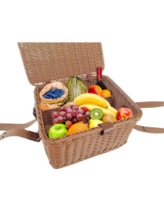 Cesta de Picnic Tejida a Mano Kovot 35.56x30.48x19.05 cm 2