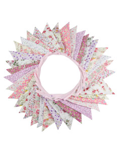 Guirnalda Triangular Rosa DAFEN 10m 36 Banderines Algodón