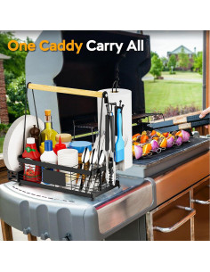 Caddy para Parrilla GUIBUKEYAN con Soporte para Platos y Toallas 2