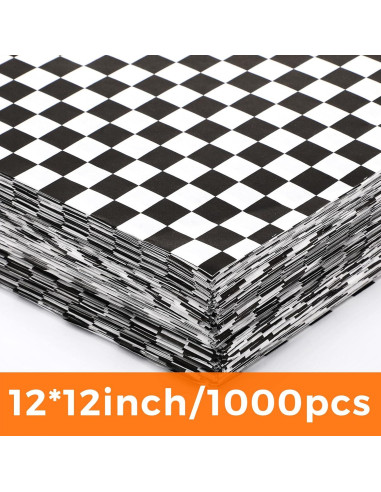 1000 Hojas de Papel Deli Encera Spakon 30.48x30.48cm Negro-Blanco